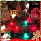 Red White and Green Christmas Lights Outdoor, 25Ft Vintage Christmas String Lights with 26 Multicolor Ceramic Bulbs, Hanging Christmas Decorations Lights Waterproof
